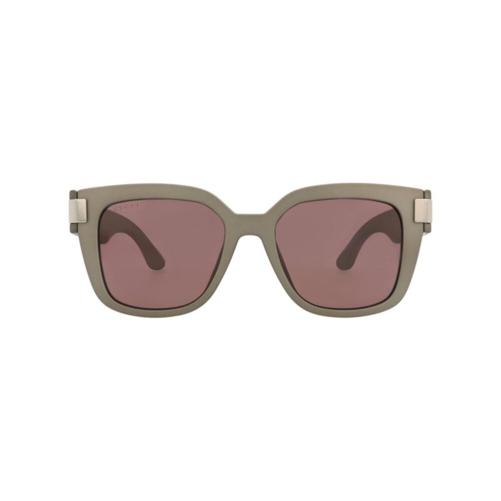 Gucci Square-Frame Injection Sunglasses Grey Womens